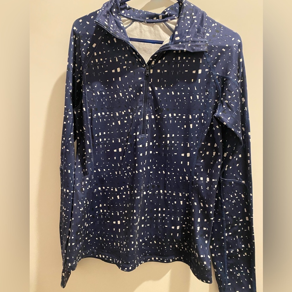 Women's Navy Patterned Top